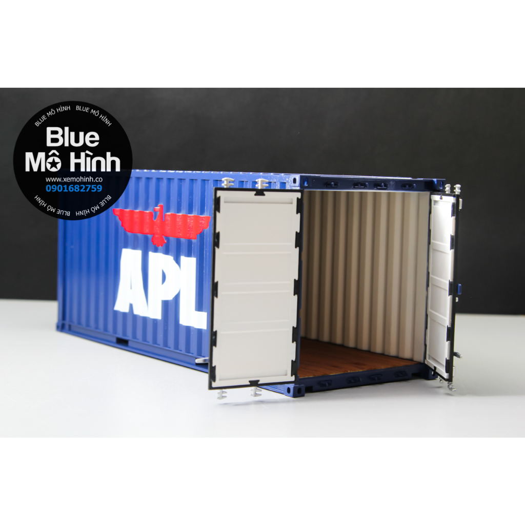 Mô hình thùng container xe đầu kéo 1:24 hãng tàu APL - Blue Mô Hình