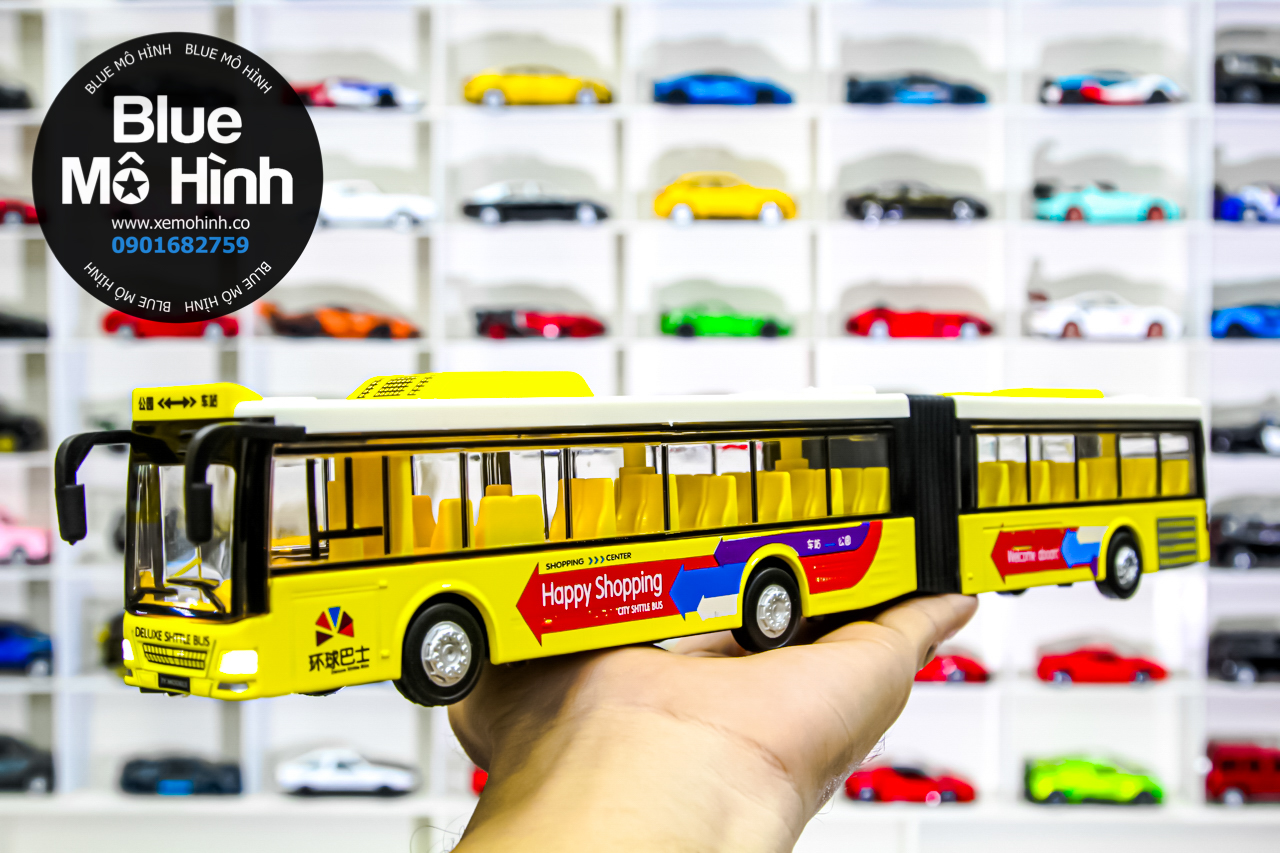 Xe buýt mô hình xe Bus Express dài bằng kim loại - Blue Mô Hình